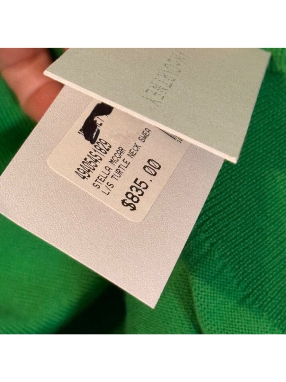 Stella McCartney Green Wool Long Sleeve Turtleneck Sweater Dress Size 8 Dress. - Picture 5 of 12
